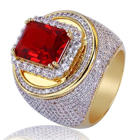 versace ring with big red stone|Versace ring cheap.